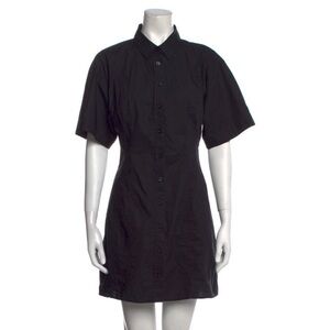 Frame black mini shirt dress